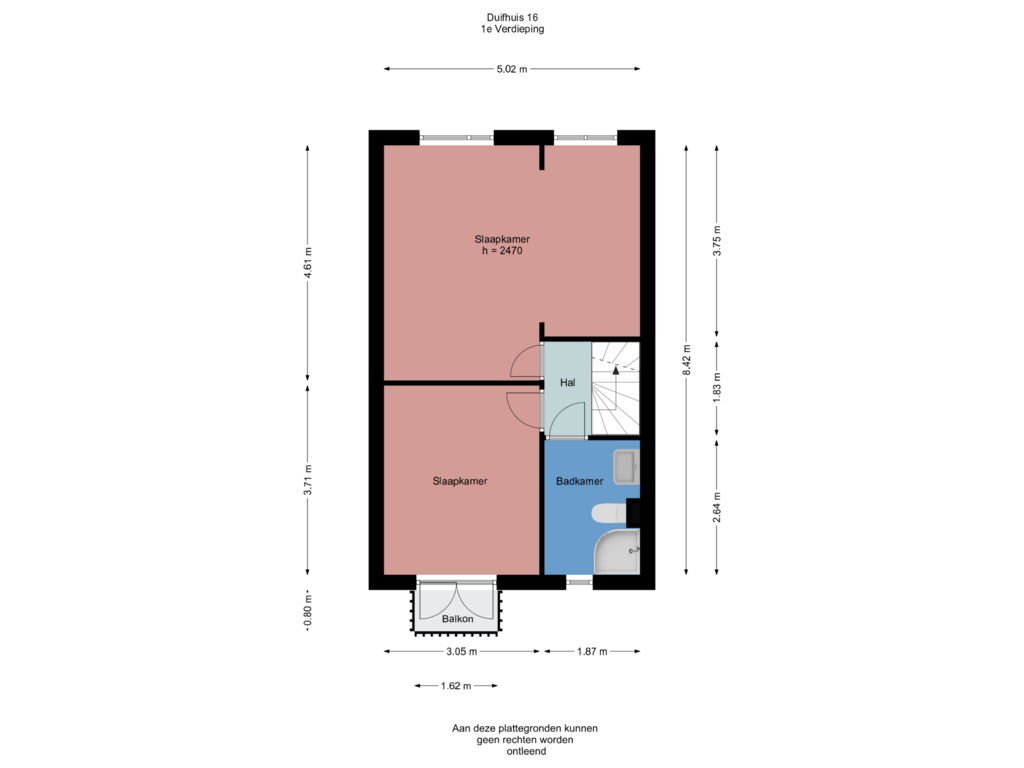 Bekijk plattegrond van 1e Verdieping van Duifhuis 16