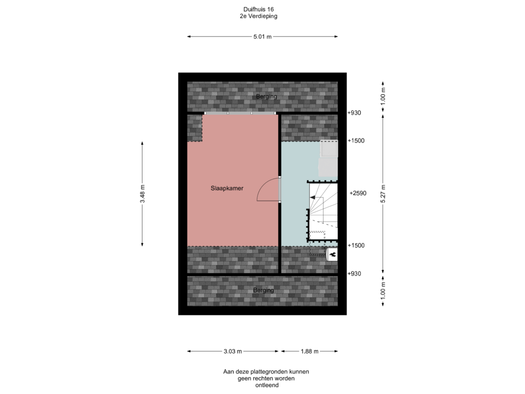 Bekijk plattegrond van 2e Verdieping van Duifhuis 16