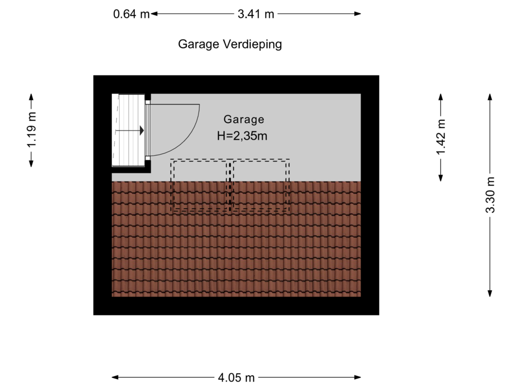 View floorplan of Garage Verdieping of Thorbeckelaan 697