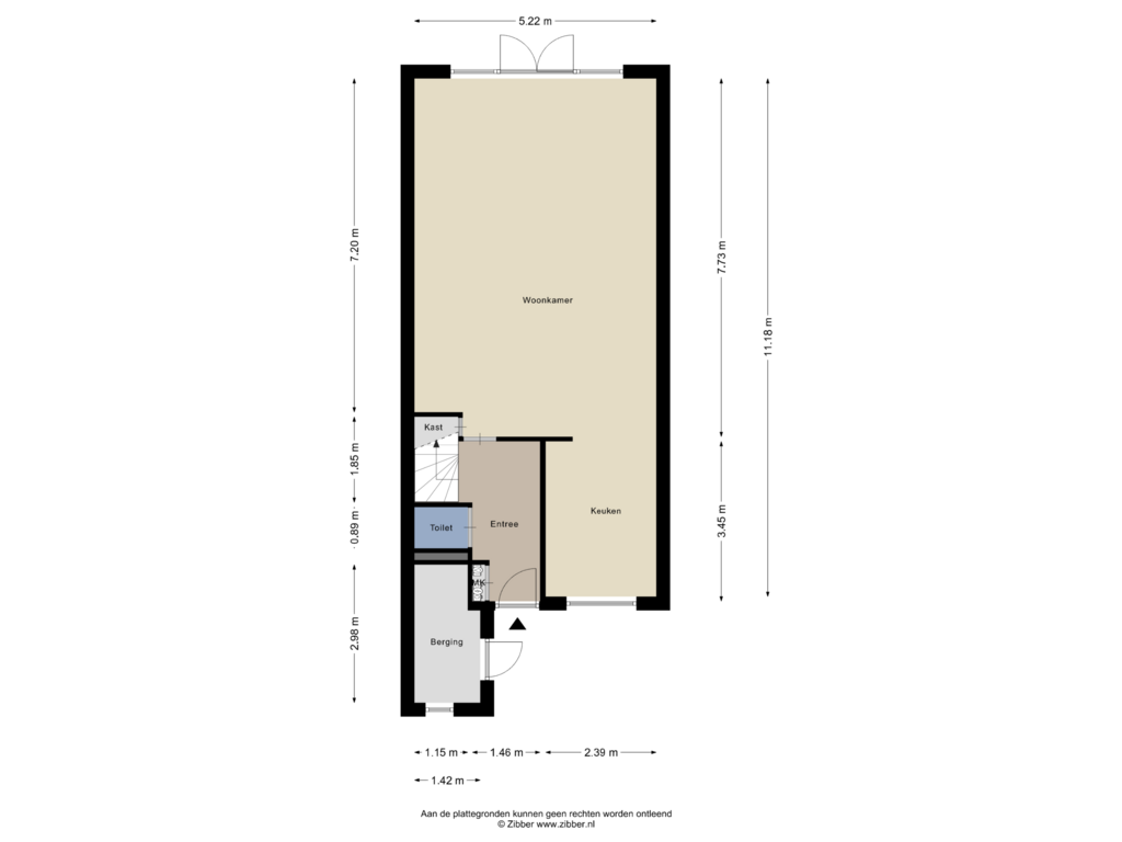 Bekijk plattegrond van Begane grond van Zuidplaslaan 82