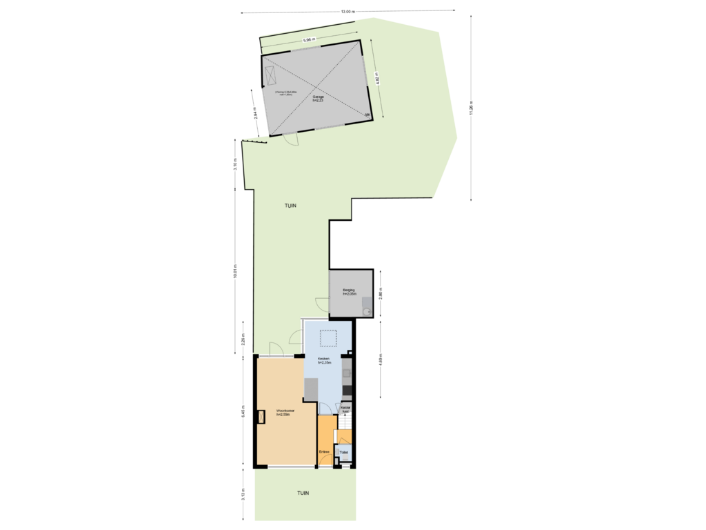 Bekijk plattegrond van Situatie van Koekoekstraat 8