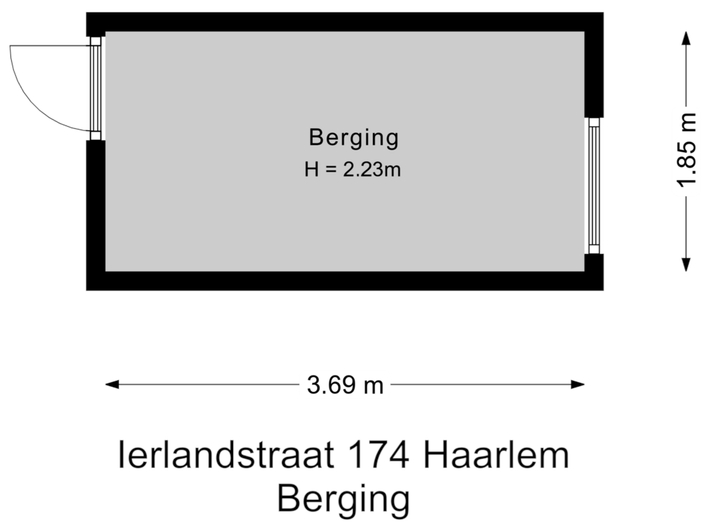 View floorplan of Berging of Ierlandstraat 174