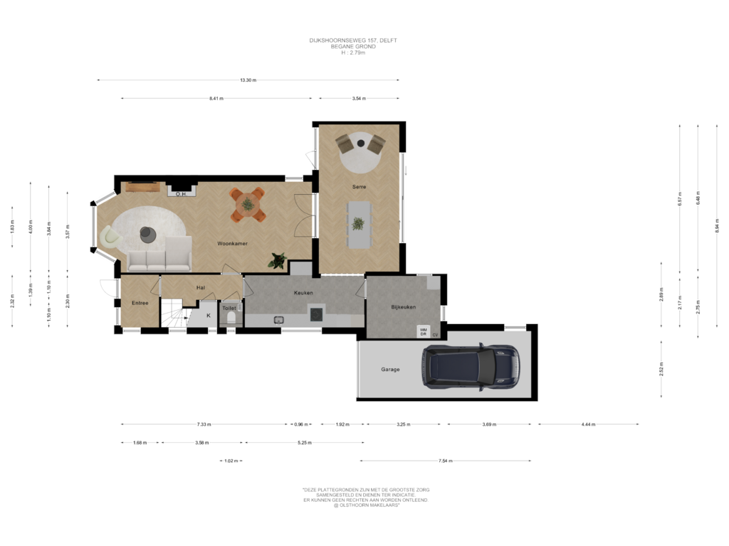 View floorplan of Begane grond of Dijkshoornseweg 157