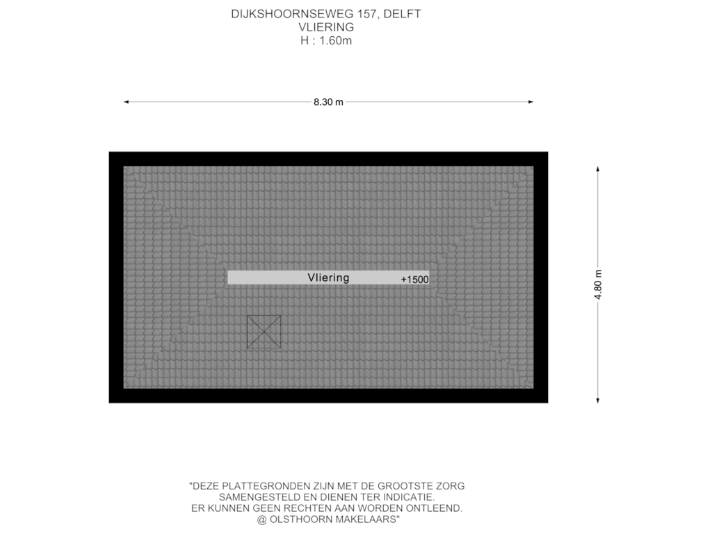 View floorplan of Vliering of Dijkshoornseweg 157