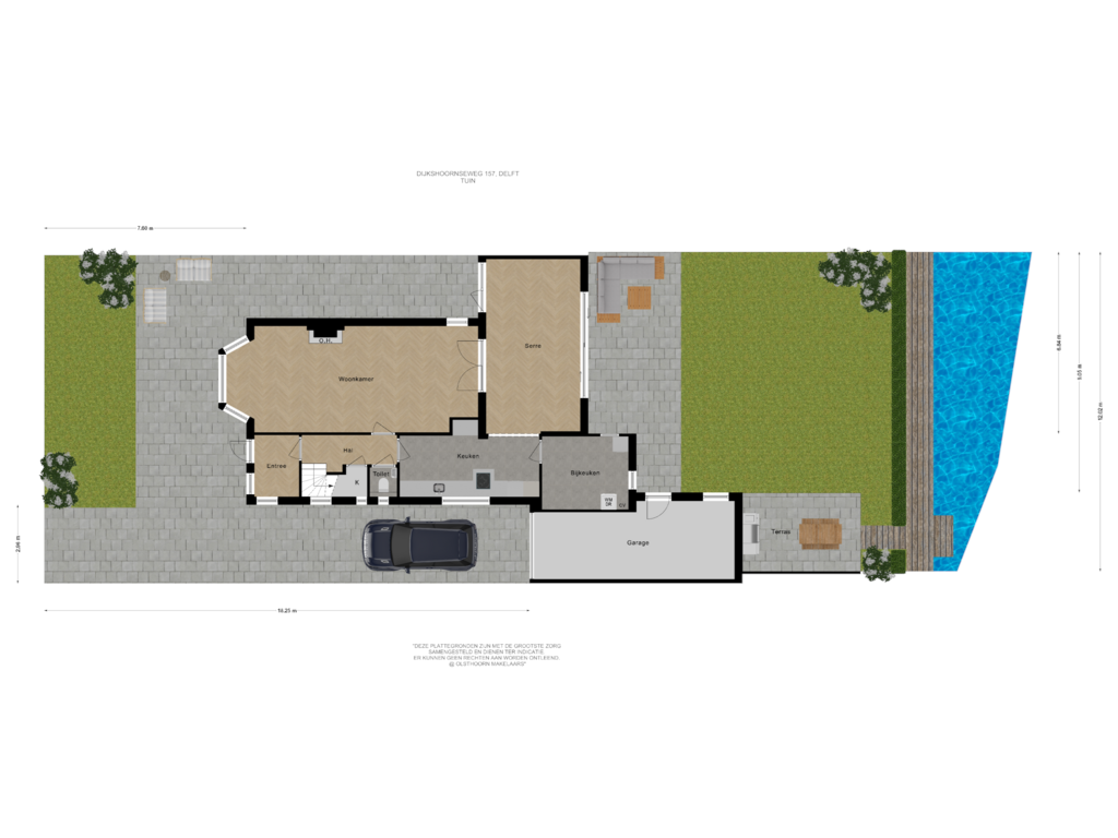 View floorplan of Tuin of Dijkshoornseweg 157