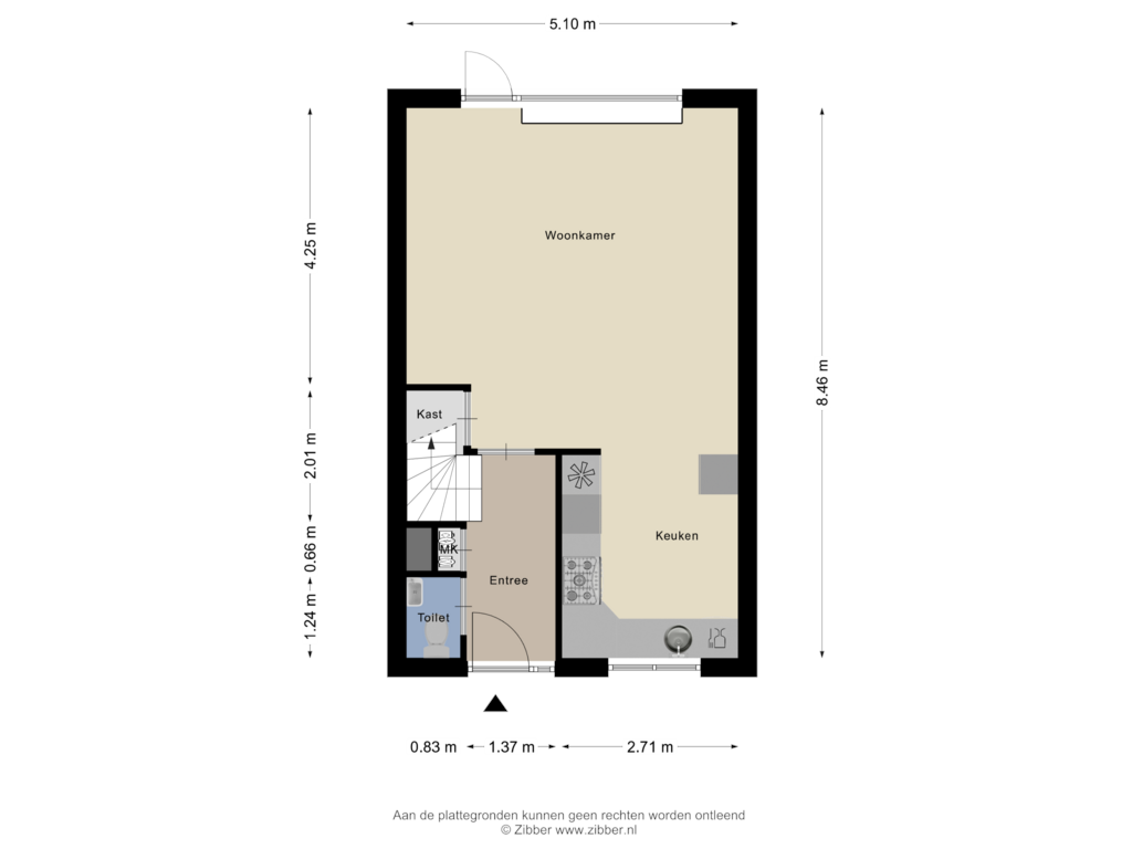 Bekijk plattegrond van Begane Grond van Koekampstede 25