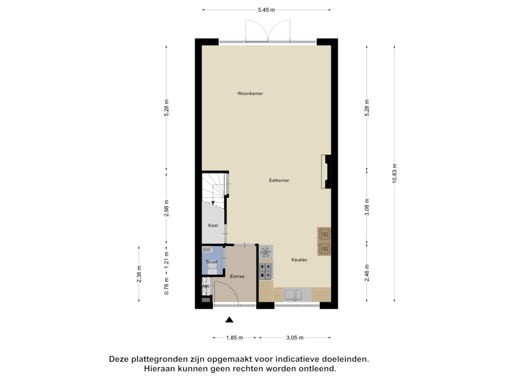 Bekijk plattegrond van Begane Grond van Dassenburg 7