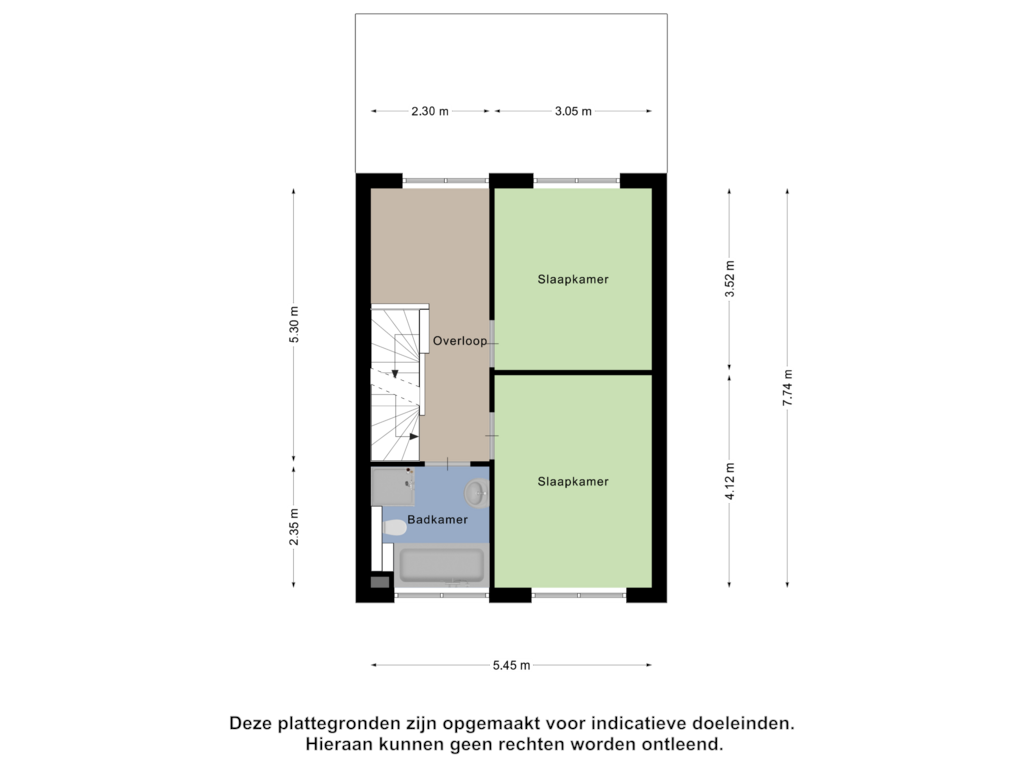 Bekijk plattegrond van Eerste Verdieping van Dassenburg 7