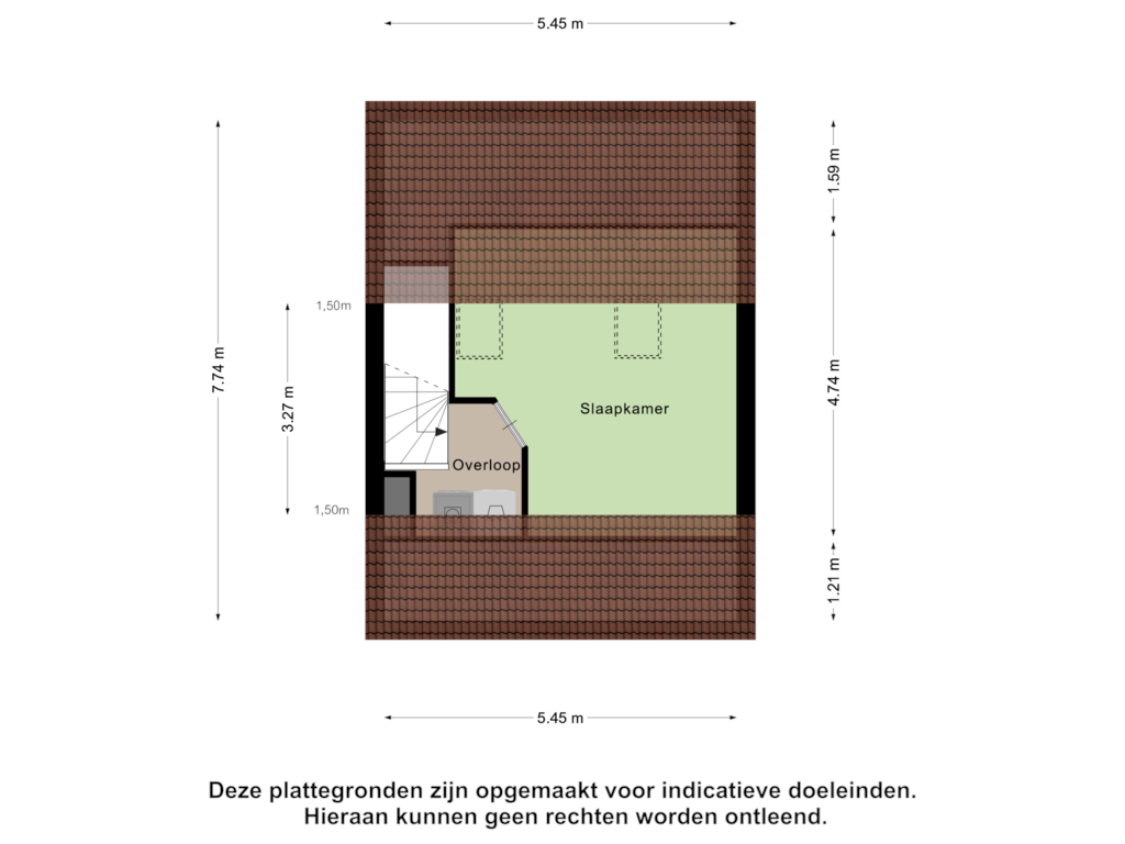 Bekijk plattegrond van Tweede Verdieping van Dassenburg 7