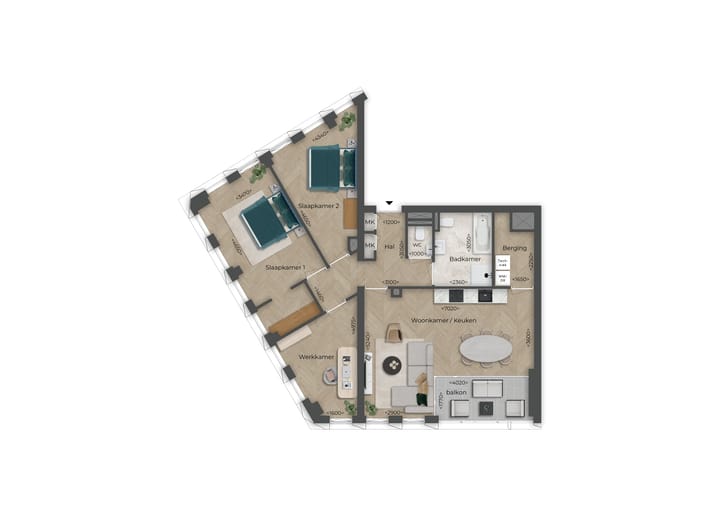 Foto 10 van Type J3 - 4 kamer appartement (Bouwnr. P43)