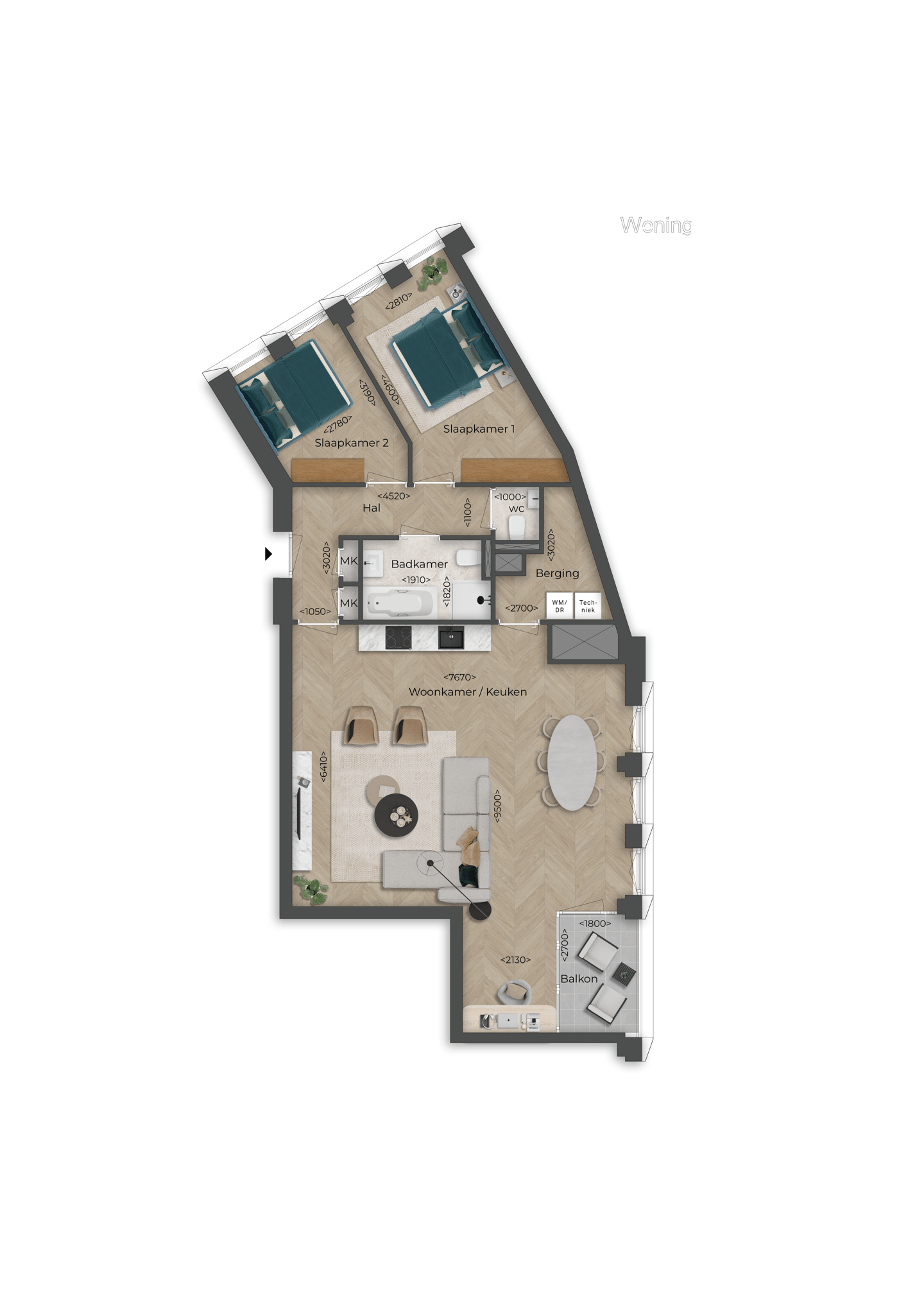 Foto 10 van Type F - 3 kamer appartement (Bouwnr. P08)