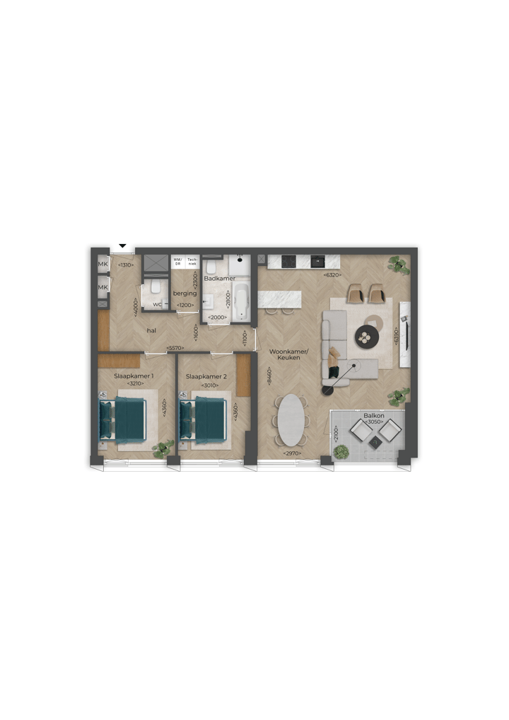 Photo 10 of Type H - 3 kamer appartement (Bouwnr. P10)