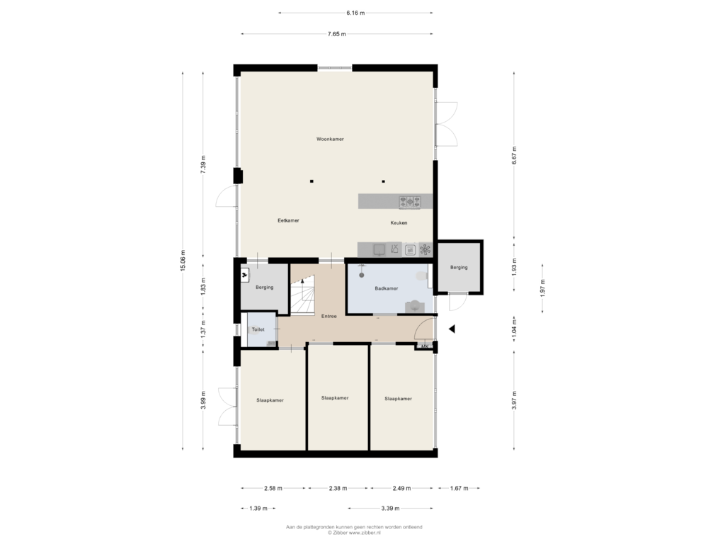 Bekijk plattegrond van Begane grond van De Bloemert 1-37