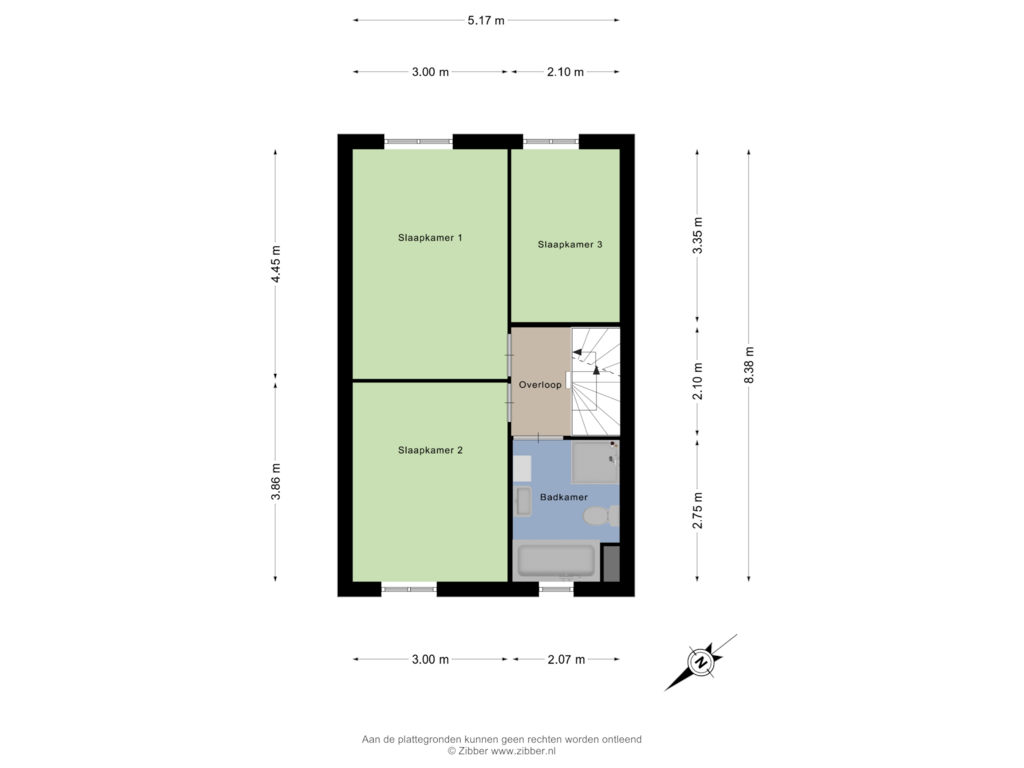 Bekijk plattegrond van Eerste verdieping van Zambiapark 19