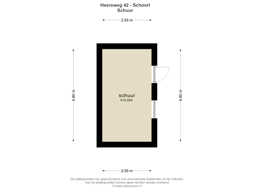 View floorplan of SCHUUR of Heereweg 42