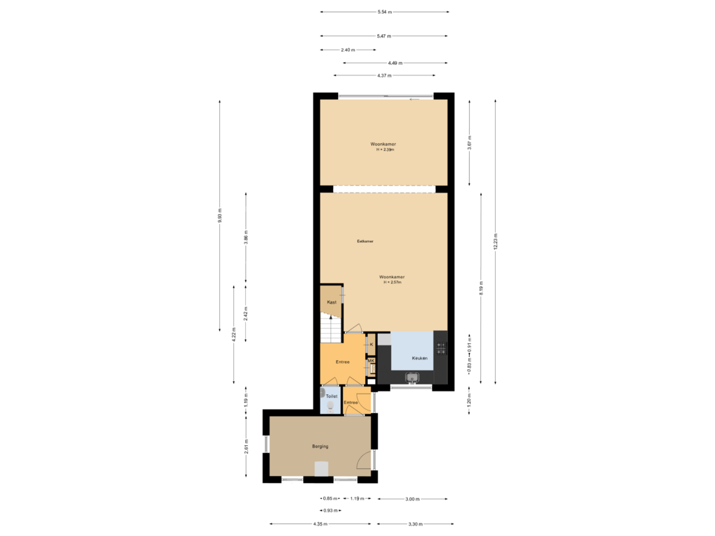 View floorplan of Begane grond of Botter 43 17