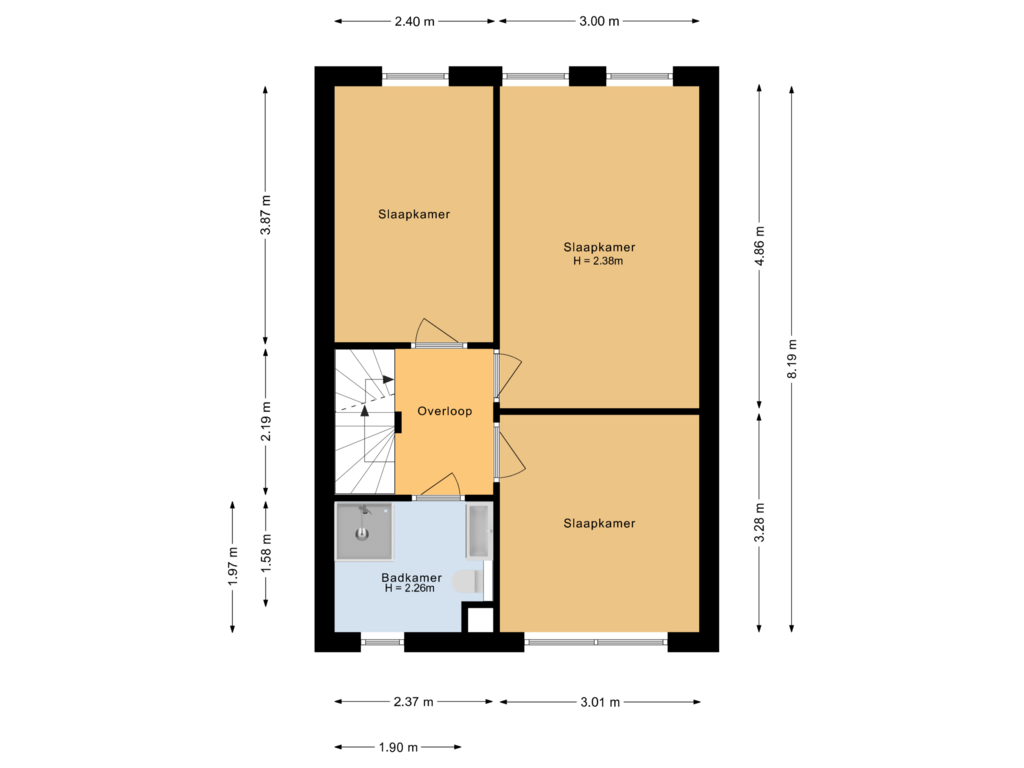 View floorplan of Eerste verdieping of Botter 43 17