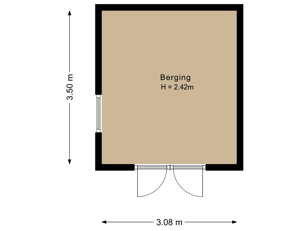 View floorplan of Berging of Botter 43 17