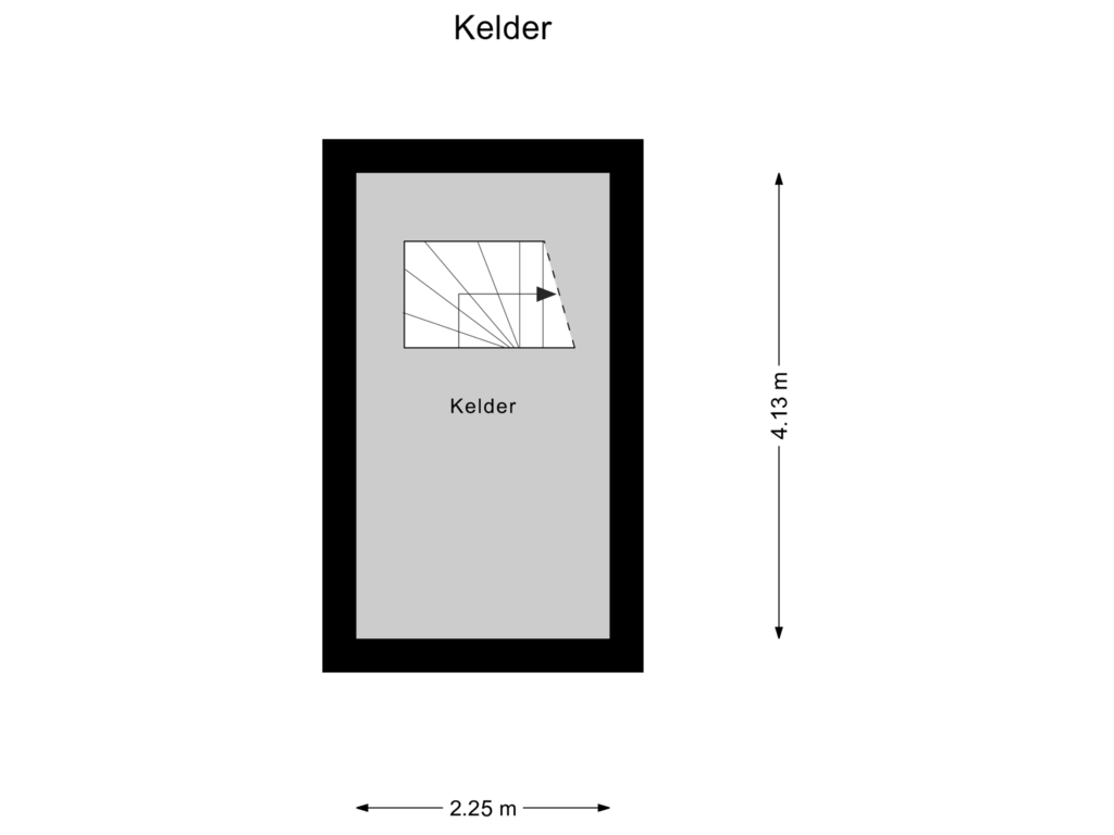 View floorplan of Kelder of Dorpsstraat 81