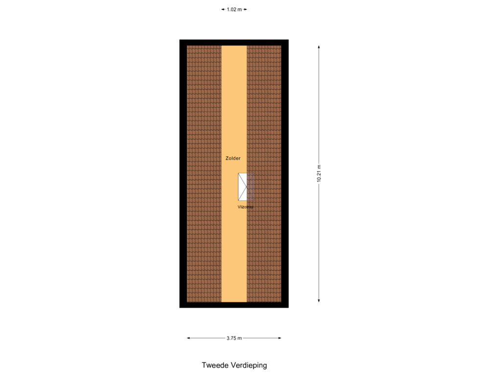 View floorplan of Tweede Verdieping of Dorpsstraat 81