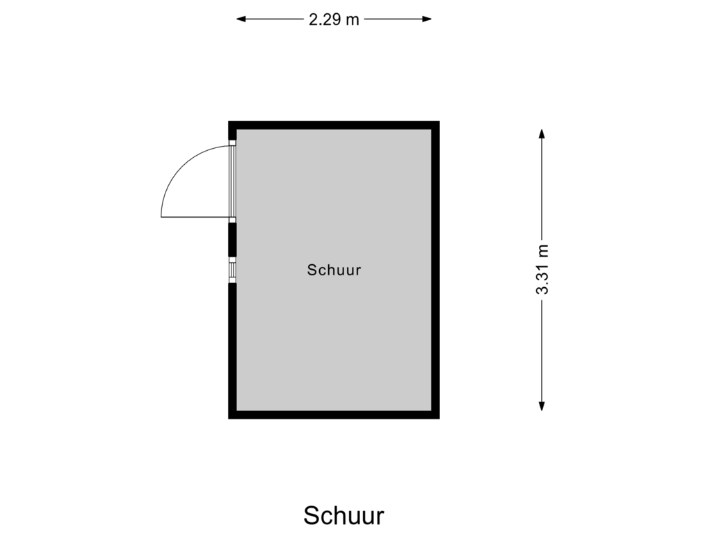 View floorplan of Schuur of Dorpsstraat 81