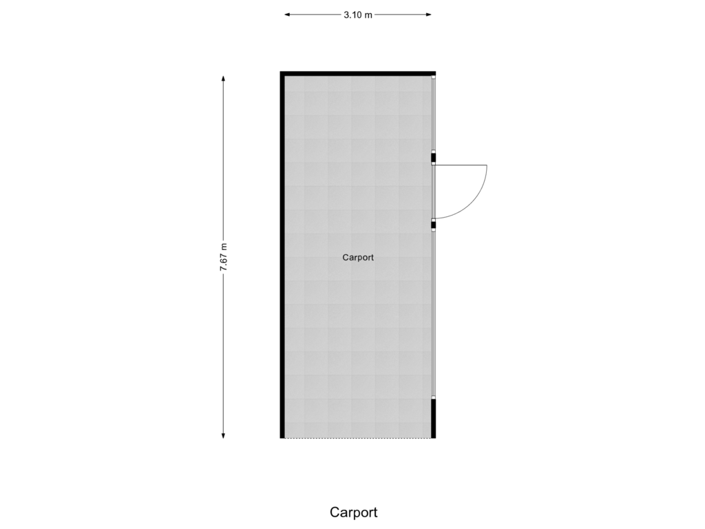 View floorplan of Carport of Dorpsstraat 81