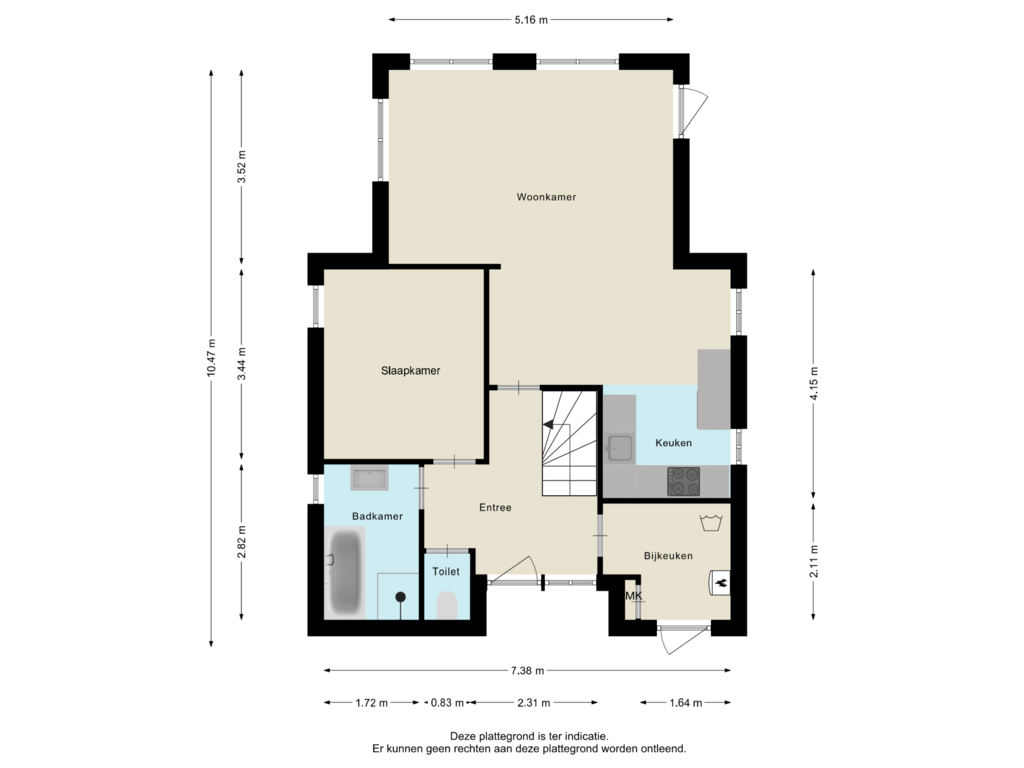 View floorplan of Begane grond of Gagelmaat 4-144