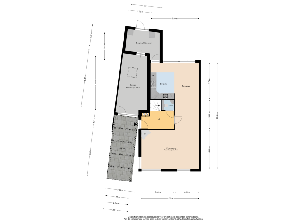 Bekijk plattegrond van Begane grond van Izak Osstraat 4