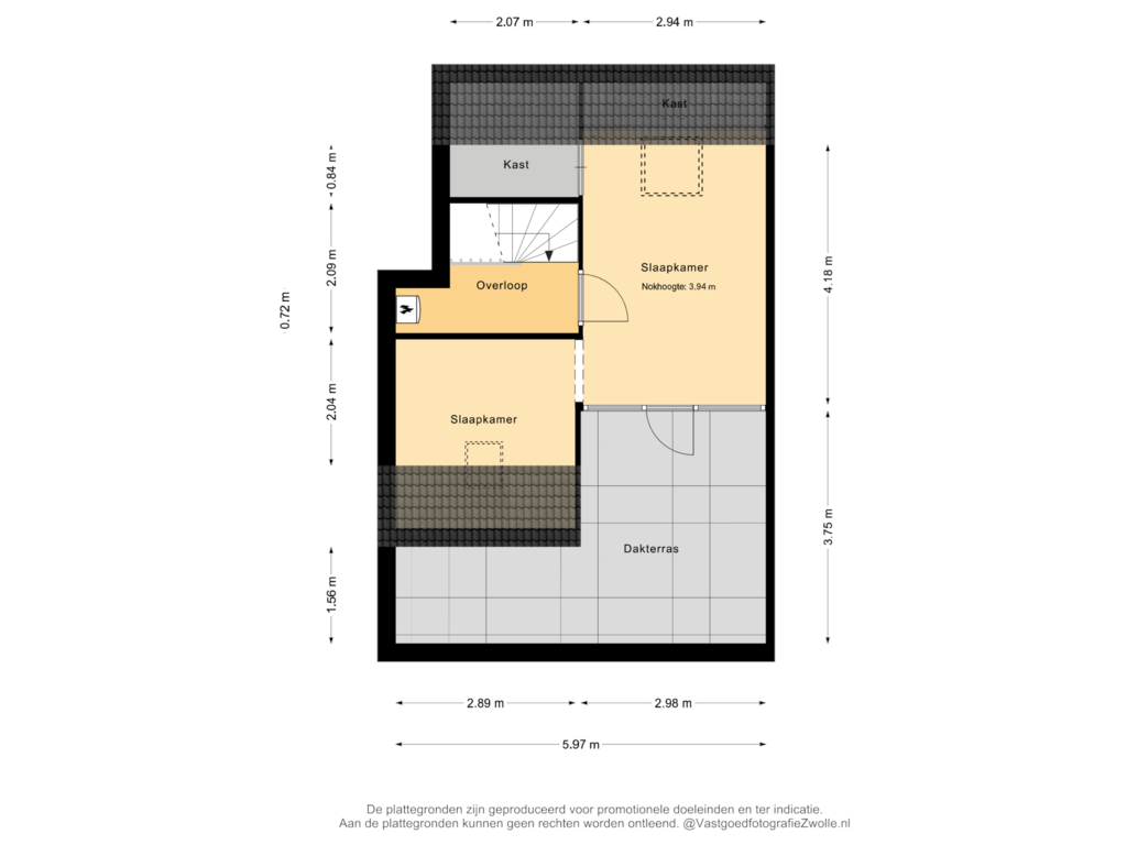 Bekijk plattegrond van 2e verdieping van Izak Osstraat 4