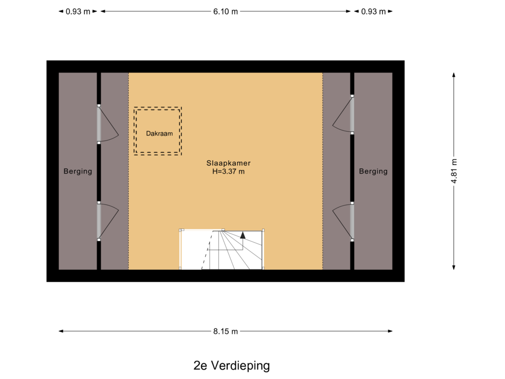 View floorplan of 2e Verdieping of Van Haersolteweg 36