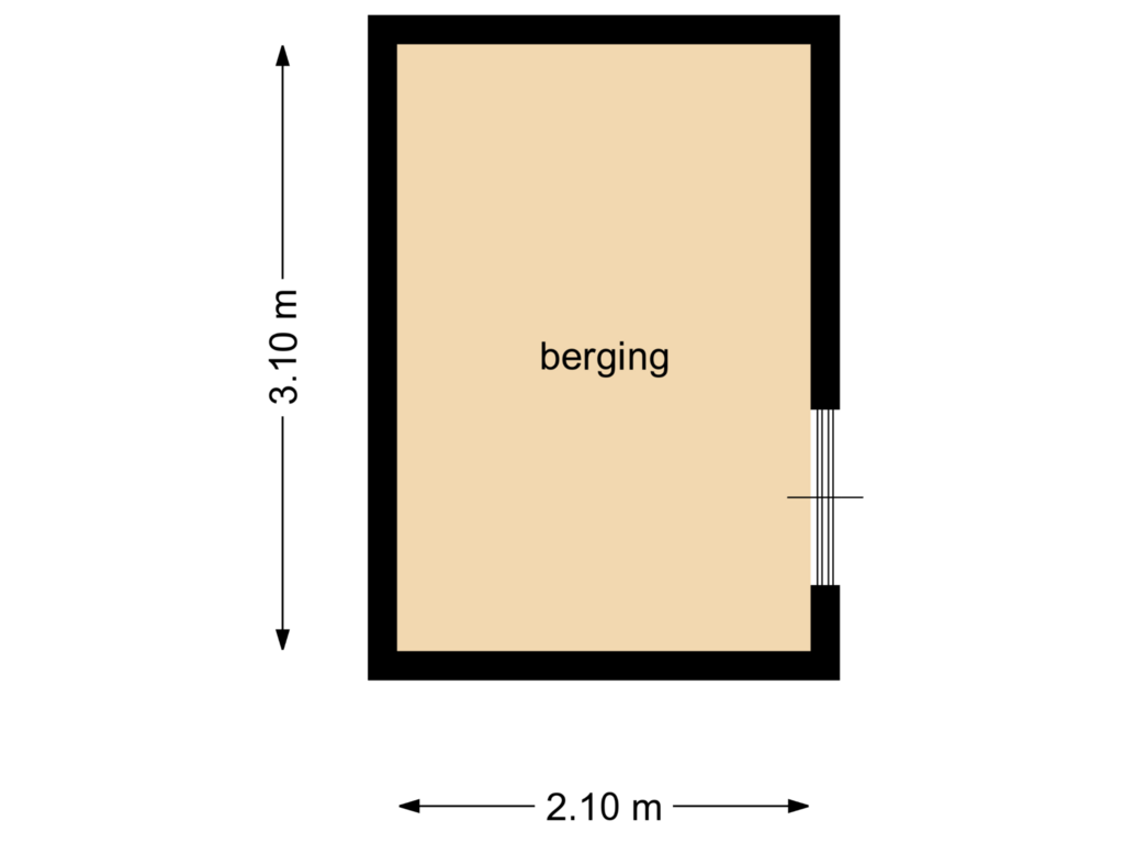 Bekijk plattegrond van berging van Bloemendaalstraat 22