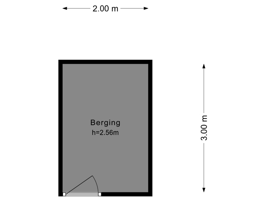 Bekijk plattegrond van Berging van Hengelostraat 156