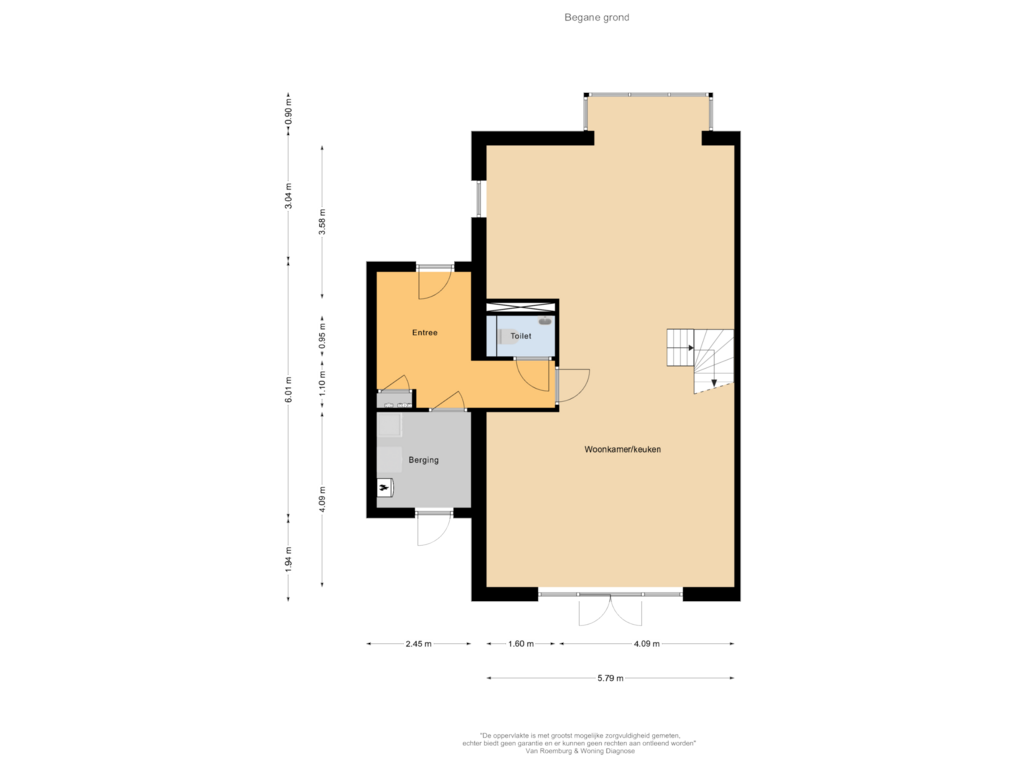 Bekijk plattegrond van Begane grond van Kerkebogerd (Bouwnr. 2R)