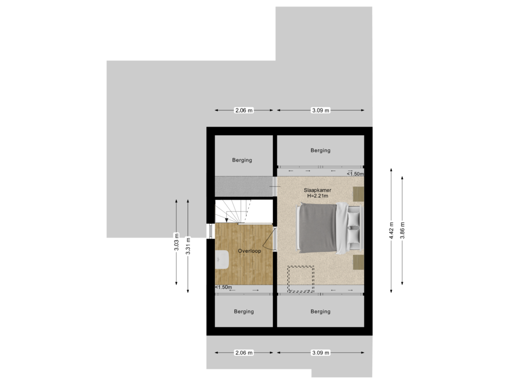 Bekijk plattegrond van Tweede verdieping van Sleutelbloem 5