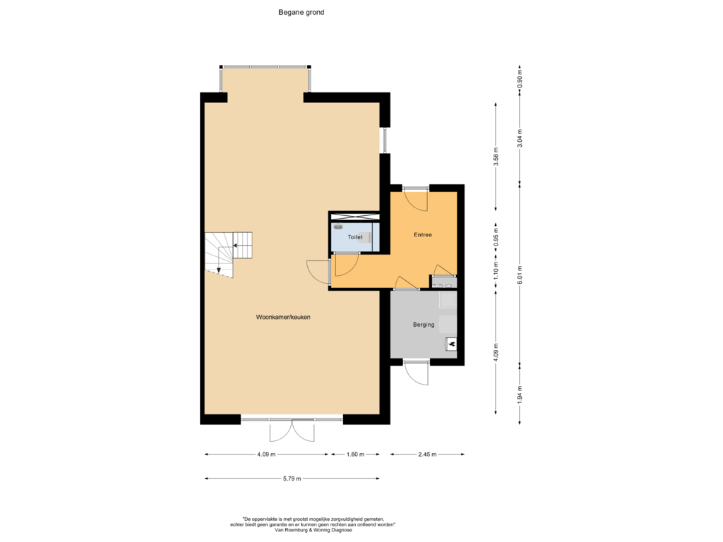 Bekijk plattegrond van Begane grond van Kerkebogerd (Bouwnr. 1L)