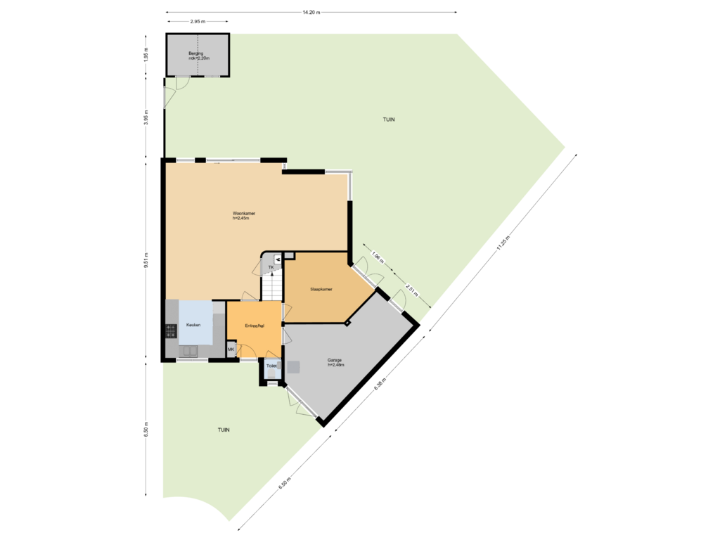 Bekijk plattegrond van Situatie van Kamillegaarde 10