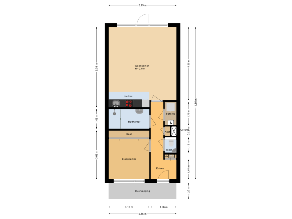 View floorplan of Begane grond of Slagveld 123