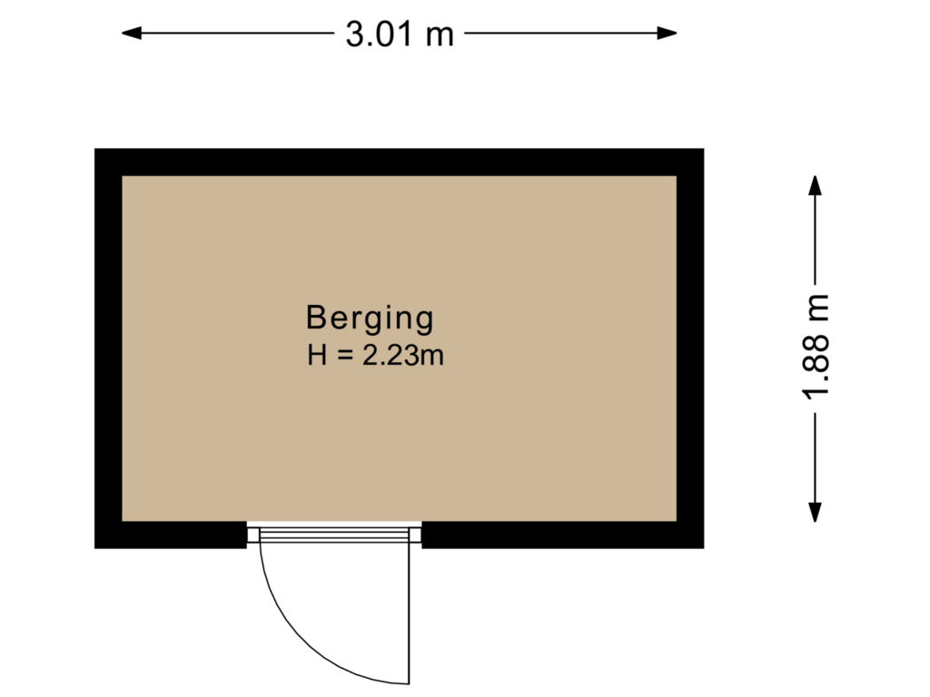 View floorplan of Berging of Slagveld 123