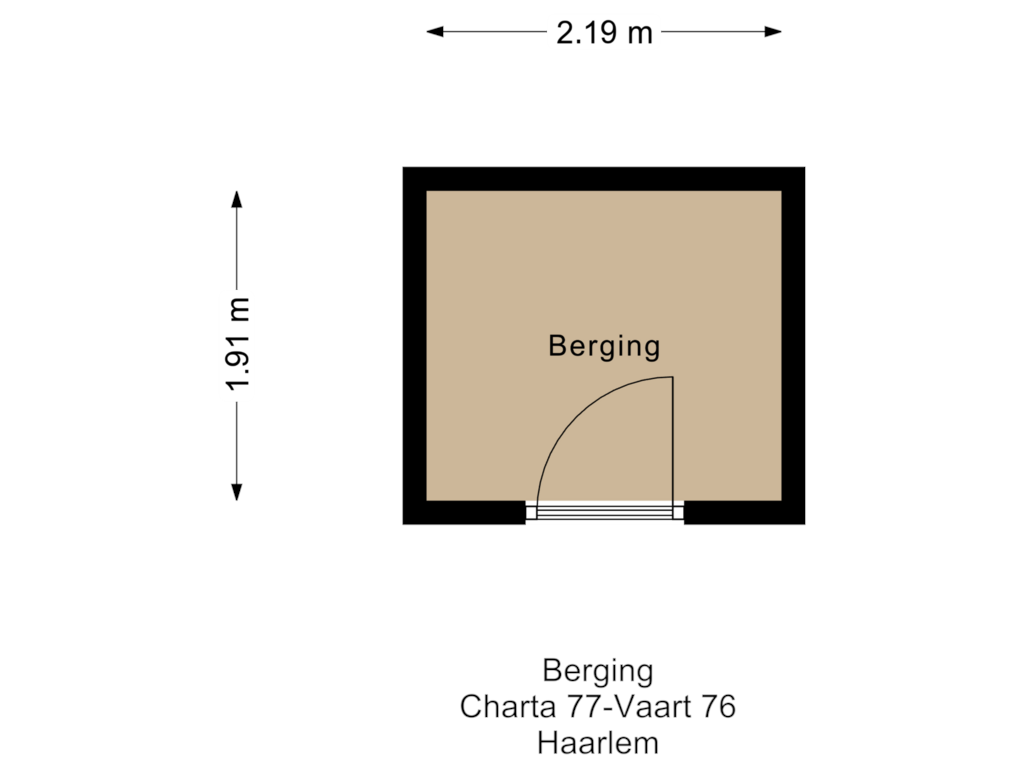 View floorplan of Berging of Charta 77-Vaart 76