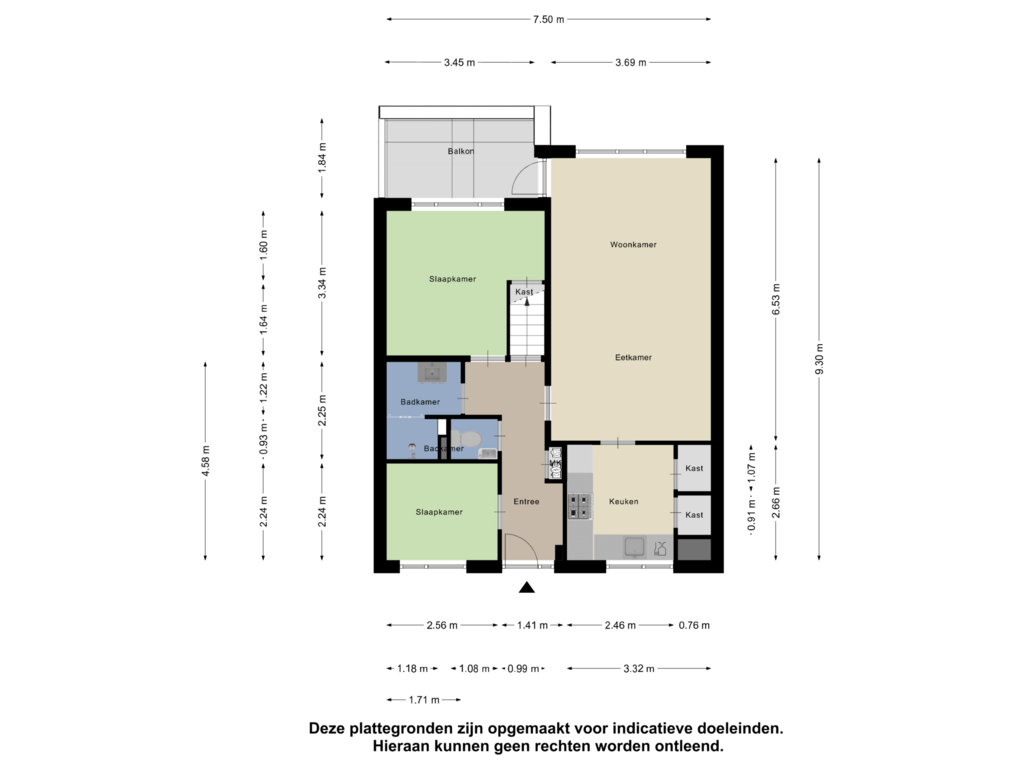 Bekijk plattegrond van Begane Grond van Kometenstraat 12