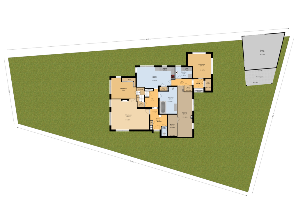 Bekijk plattegrond van Situatie van Torenlaan 28