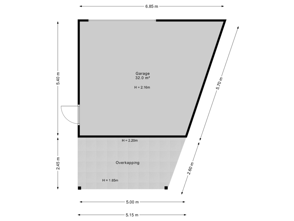 Bekijk plattegrond van Garage van Torenlaan 28