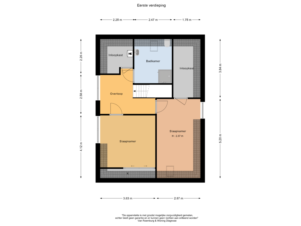 Bekijk plattegrond van Eerste verdieping van Zuideinde 336