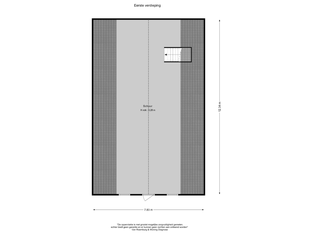 Bekijk plattegrond van Schuur Vliering van Zuideinde 336