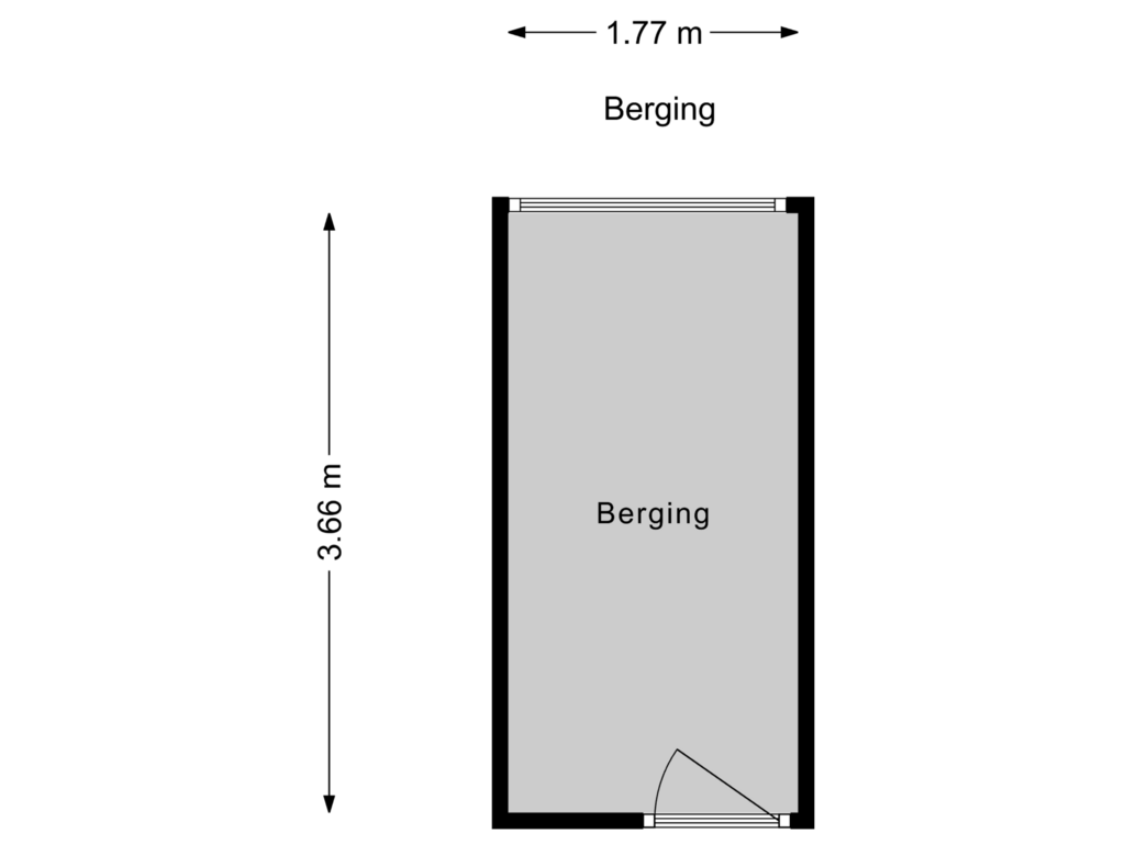 View floorplan of Berging of Anthonie van Dijcklaan 57