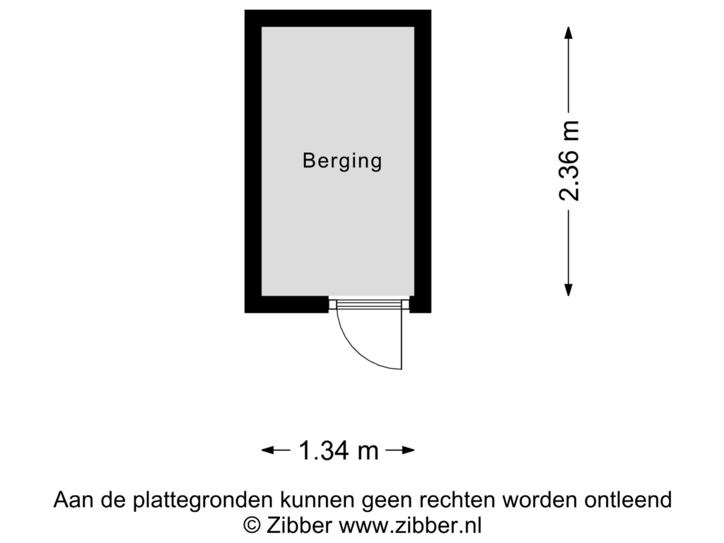 Bekijk plattegrond van Berging van Lodewijk Napoleonplein 15