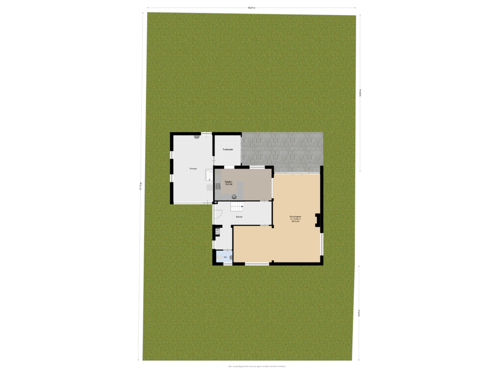 Bekijk plattegrond van Begane Grond Met Tuin van Hemdijk 93