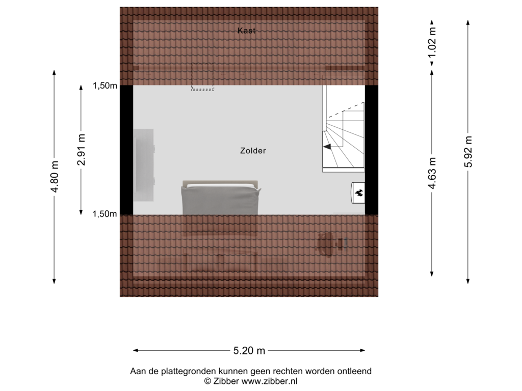 Bekijk plattegrond van Zolder van Salderes 123