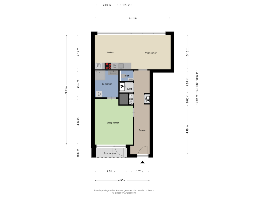 Bekijk plattegrond van Appartement van Boezemweg 161-A