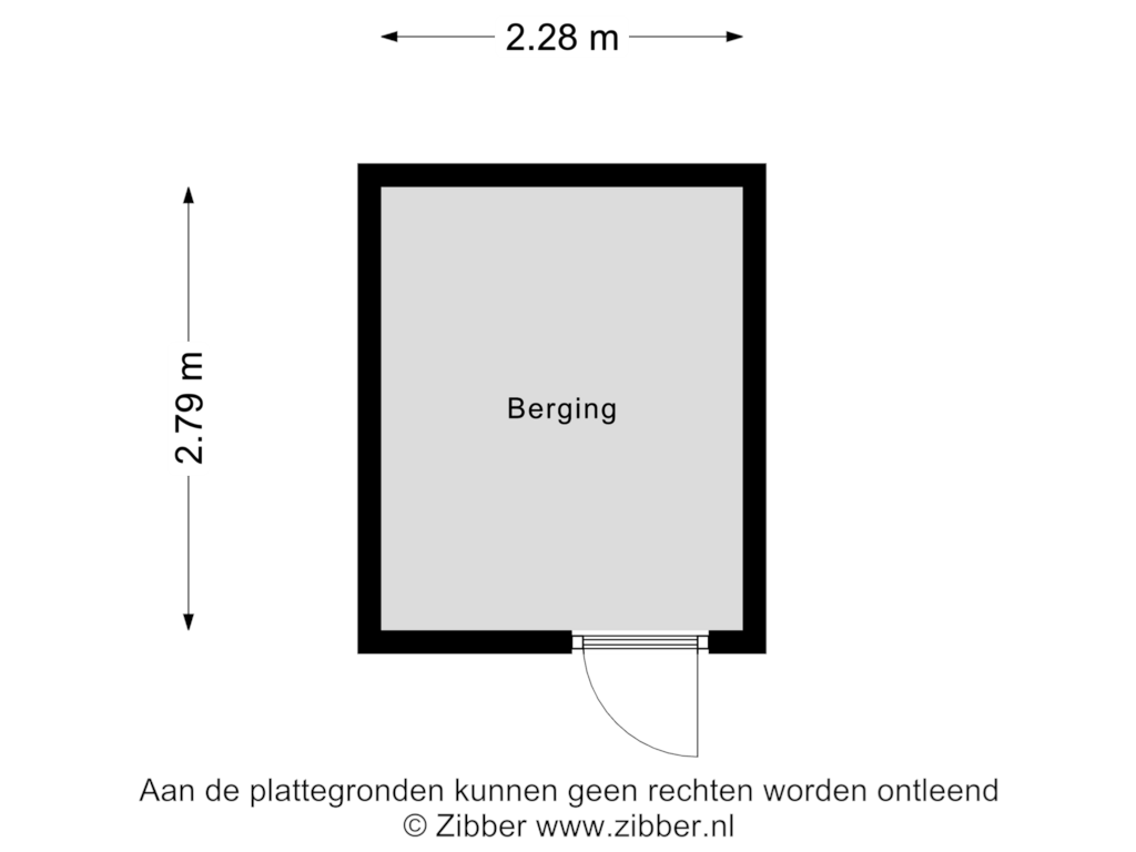 Bekijk plattegrond van Berging van Boezemweg 161-A